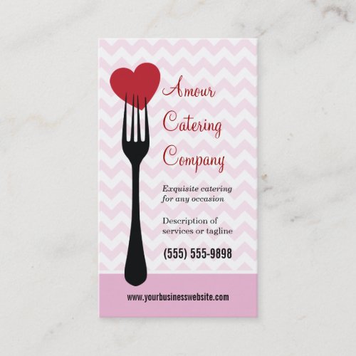 Forked Heart Restaurant/Catering Business Card