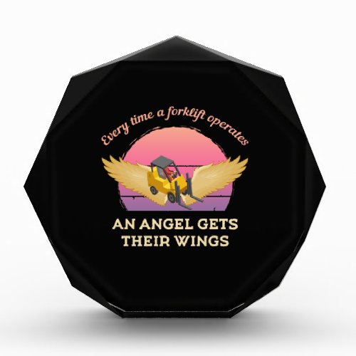 Forklift Angel Acrylic Award