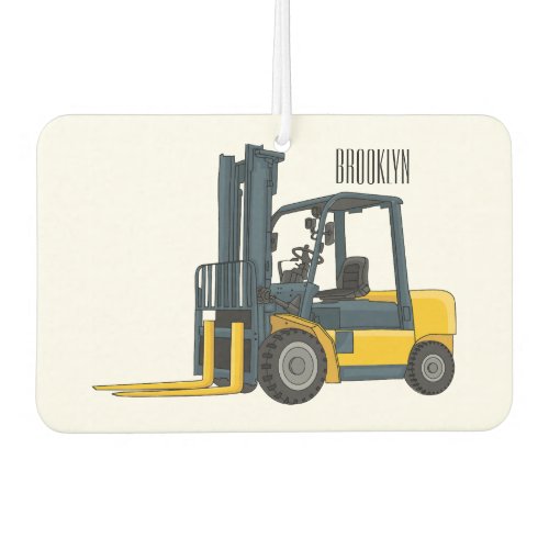 Forklift cartoon illustration air freshener