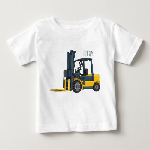 Forklift cartoon illustration  baby T_Shirt