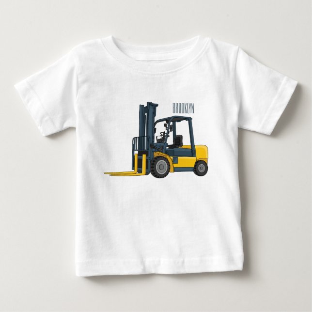 Forklift cartoon illustration  baby T-Shirt (Front)