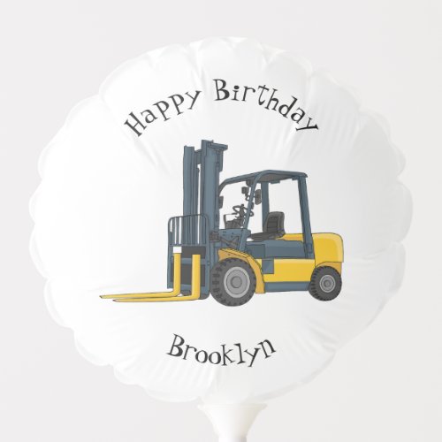 Forklift cartoon illustration balloon
