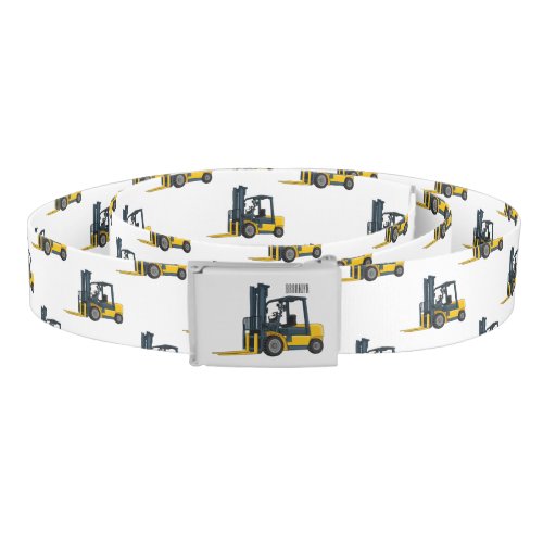 Forklift cartoon illustration belt