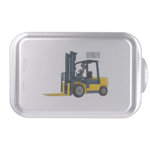 Forklift cartoon illustration cake pan