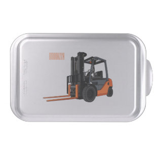 Forklift cartoon illustration cake pan
