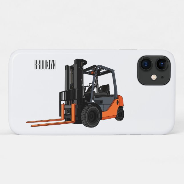 Forklift cartoon illustration Case-Mate iPhone case (Back (Horizontal))