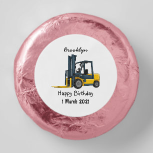 Forklift cartoon illustration dipped oreo cookie favors