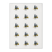 Forklift cartoon illustration edible frosting rounds (Sheet)