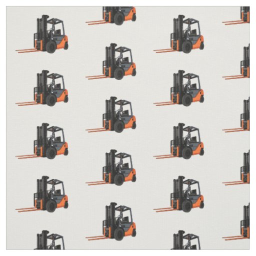 Forklift cartoon illustration fabric