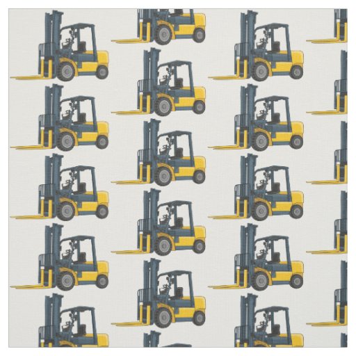 Forklift cartoon illustration fabric