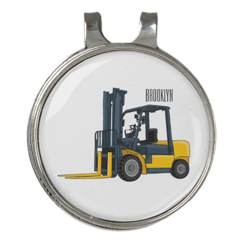 Forklift cartoon illustration golf hat clip