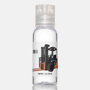 Forklift cartoon illustration hand sanitizer