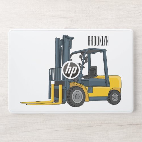 Forklift cartoon illustration HP laptop skin