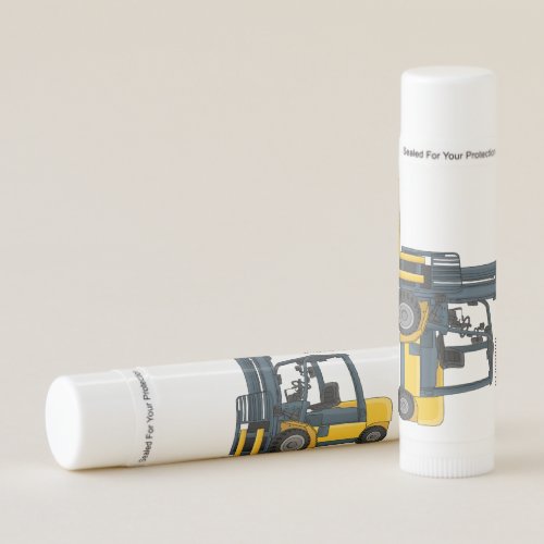 Forklift cartoon illustration lip balm