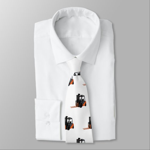 Forklift cartoon illustration neck tie