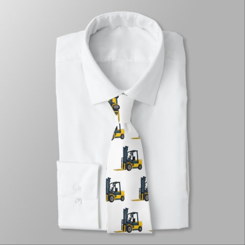 Forklift cartoon illustration  neck tie