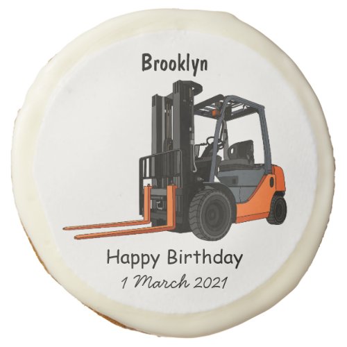 Forklift cartoon illustration sugar cookie