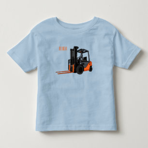 Forklift cartoon illustration toddler t-shirt