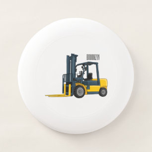 Forklift cartoon illustration Wham-O frisbee
