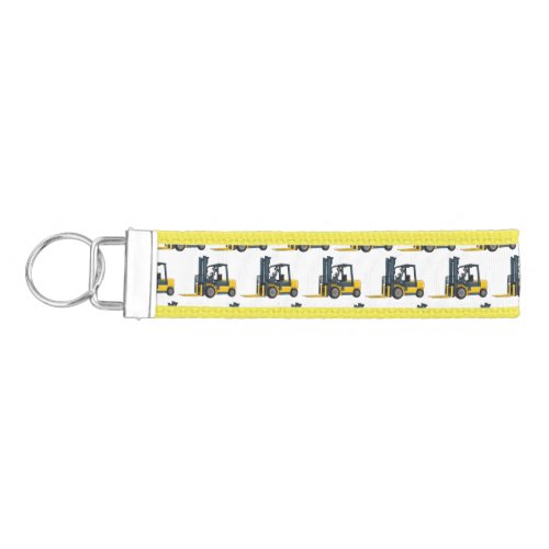 Forklift cartoon illustration wrist keychain