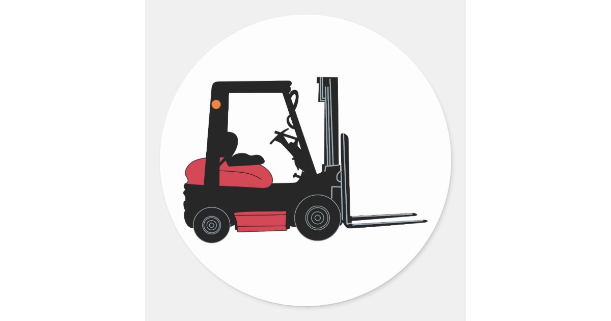 Forklift Classic Round Sticker | Zazzle.com