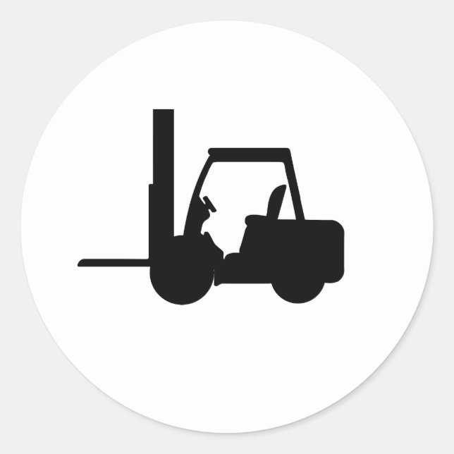 Forklift Classic Round Sticker (Front)