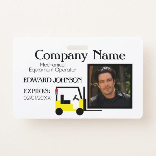 Forklift Company Employee 2 Badge