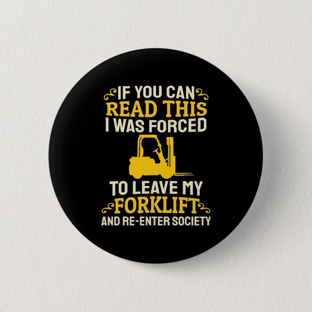 Forklift Driver Job - Forklifter Warehouse Forklif Button (Front)