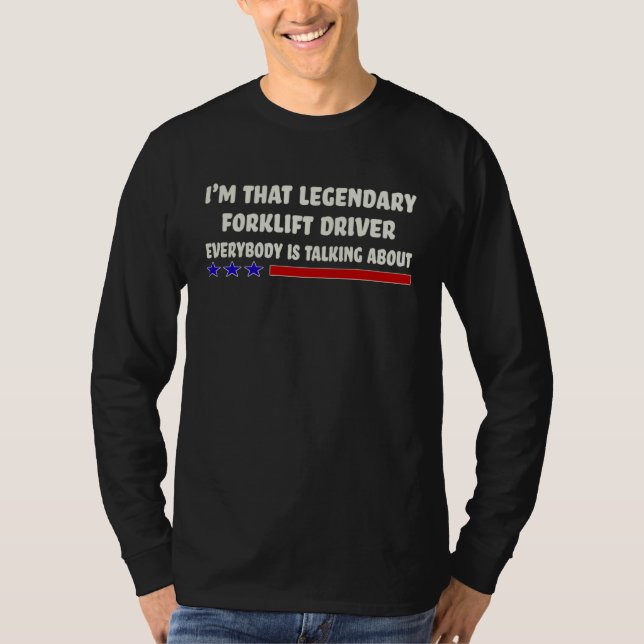 Forklift Driver Job Title Employee T-Shirt (Front)