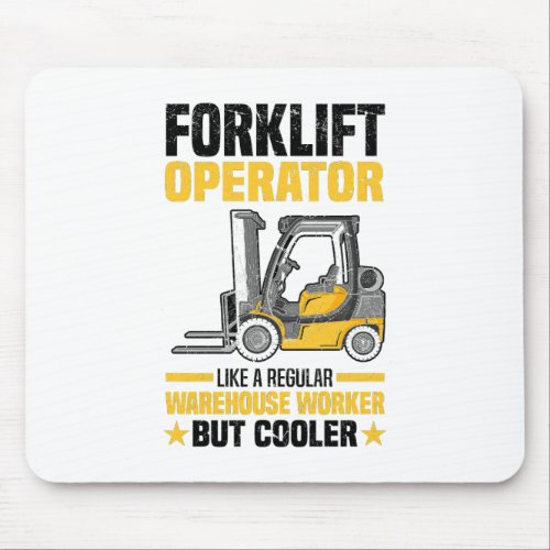 Forklift driver mouse pad