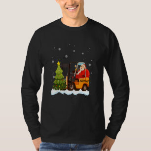 Forklift Driver Operator Santa Claus Teamster Chri T-Shirt