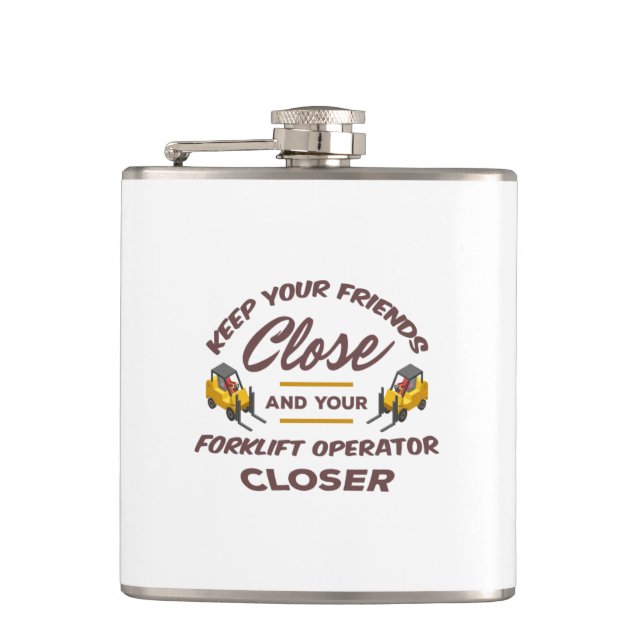 Forklift Friends Flask (Front)