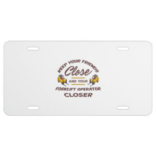 Forklift Friends License Plate