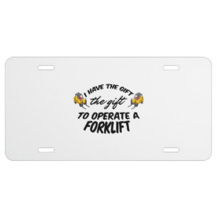 Forklift Gift License Plate