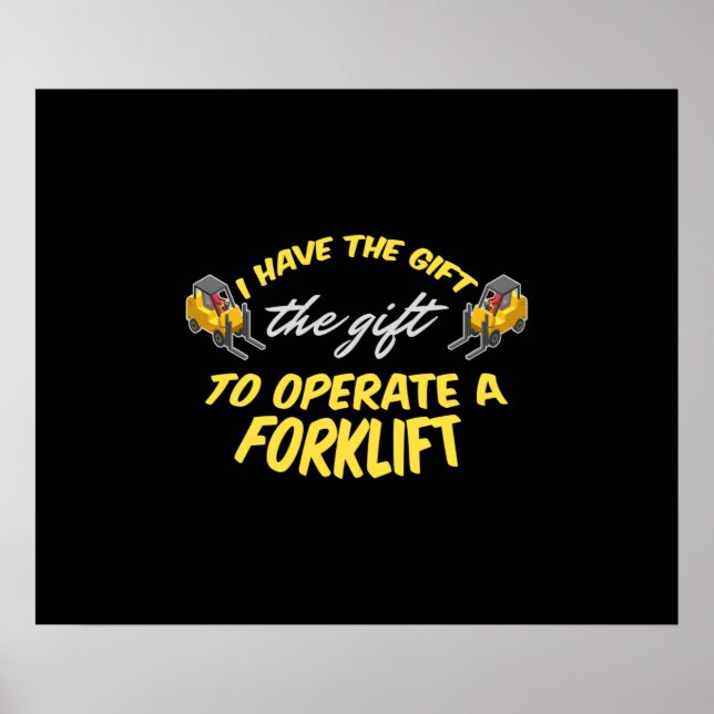 Forklift Gift Poster (Front)