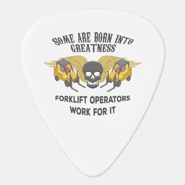 Forklift Greatness Guitar Pick (Front)