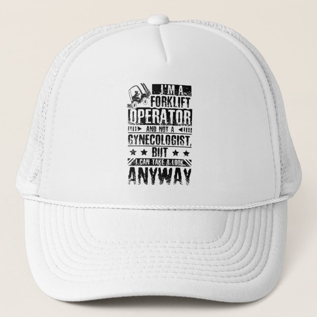 forklift Gynecologist Trucker Hat (Front)