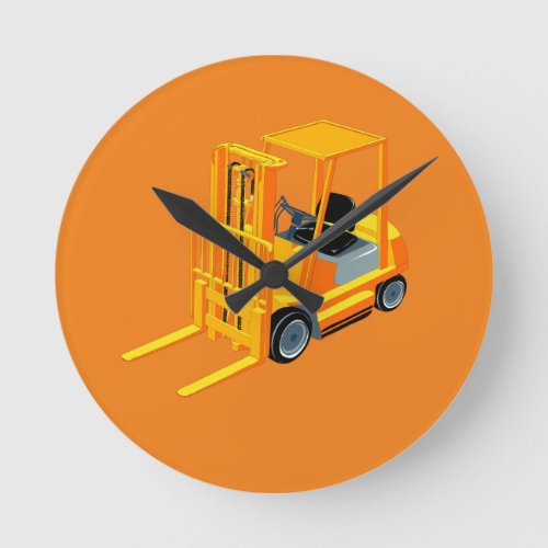 Forklift Kids Pallet Truck Design Round Clock