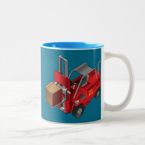 Forklift Kids Pallet Truck Design Two_Tone Coffee Mug