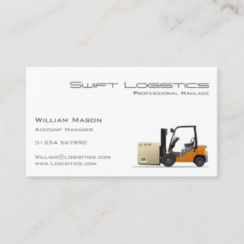 Forklift  Logisitcs - Professional Business Card by ImageAustralia at Zazzle