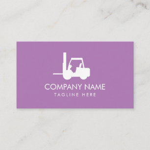Forklift, Logisitcs - Professional  Purple Business Card