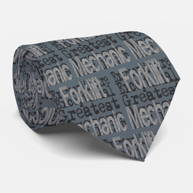 Forklift Mechanic Extraordinaire Neck Tie (Rolled)