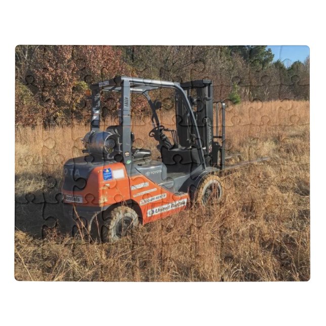 Forklift on Acrylic Jigsaw Puzzle (Puzzle Horizontal)