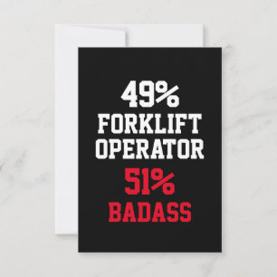 Forklift Operator Badass Card