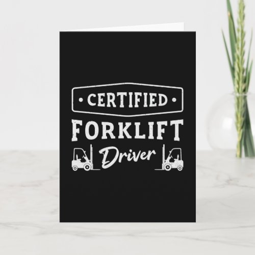 Forklift Operator Certified Forklift Driver Truck Card