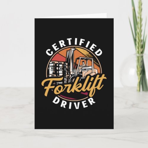 Forklift Operator Certified Forklift Driver Truck Card