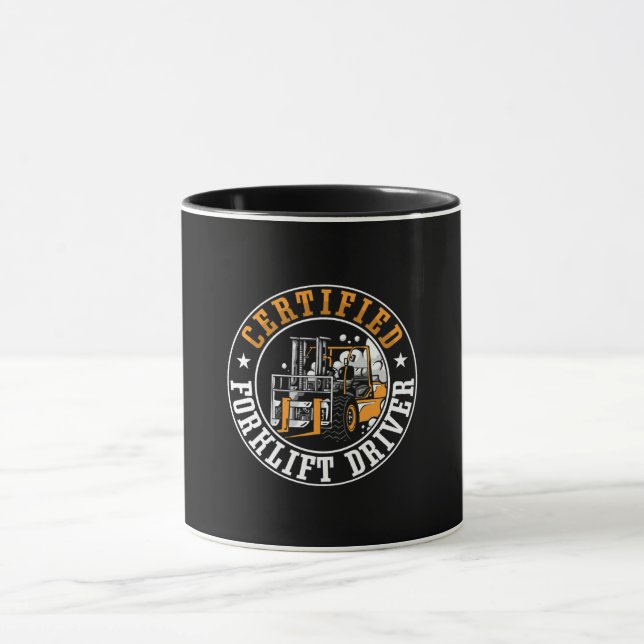 Forklift Operator Certified Forklift Driver Worker Mug (Center)
