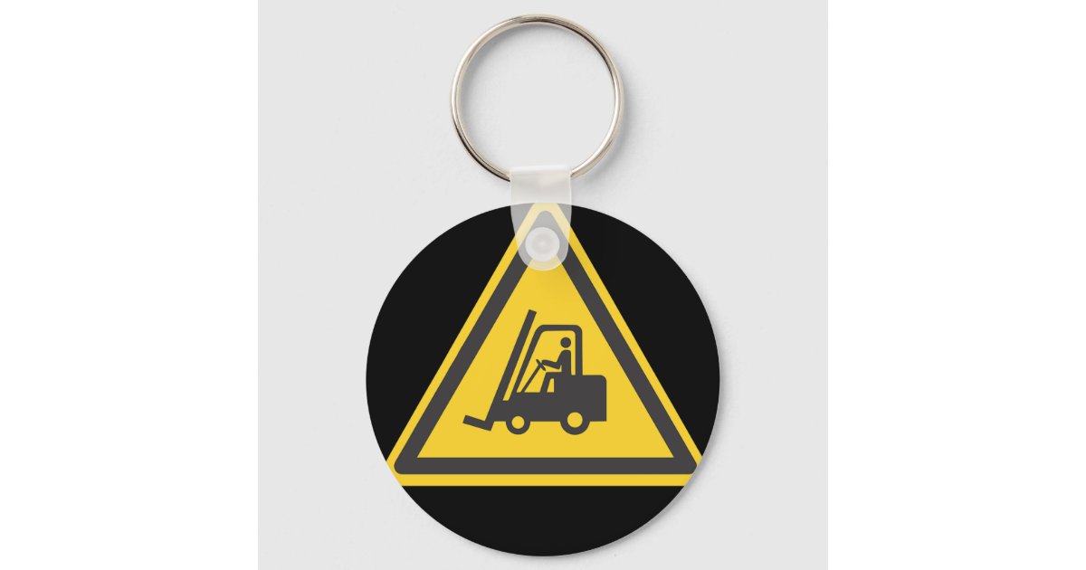 Forklift Operator Driver Fun Warehouse Caution Keychain