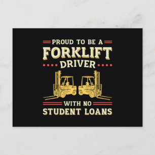 Forklift Operator Proud To Be A Forklift Driver Postcard