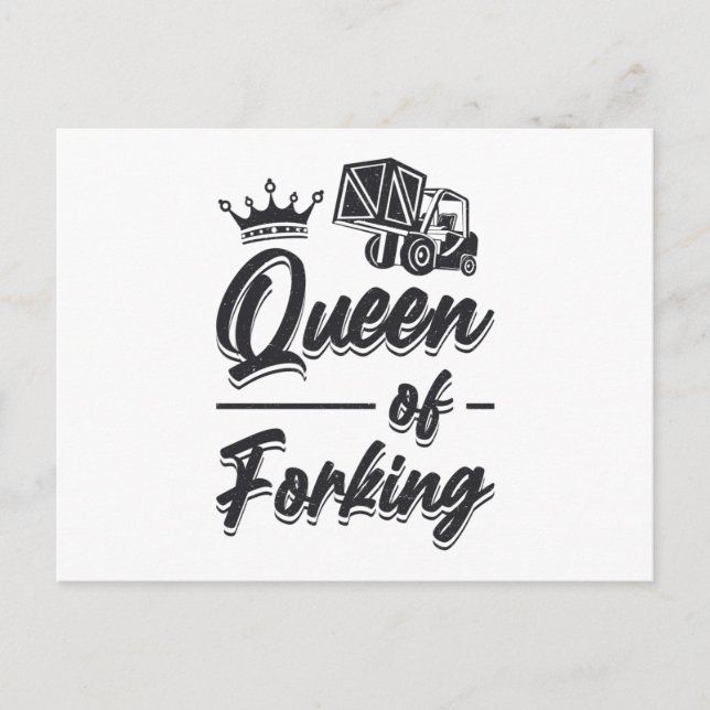 Forklift Operator Queen Of Forking Driver Gift Postcard (Front)